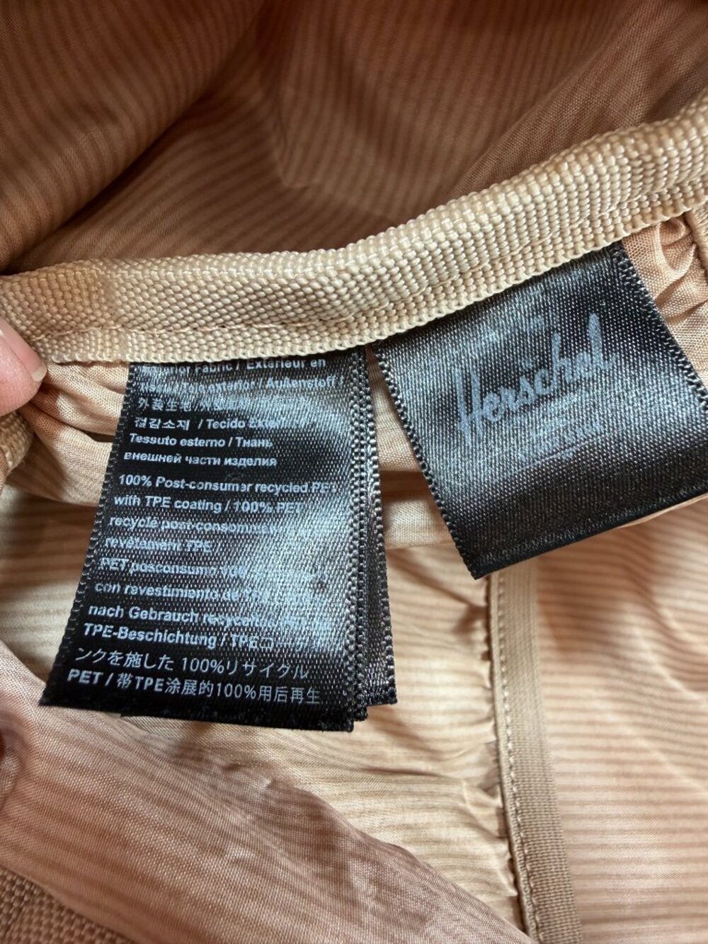 Herschel Iona Backpack, Light Taupe EUC - Picture 12 of 15